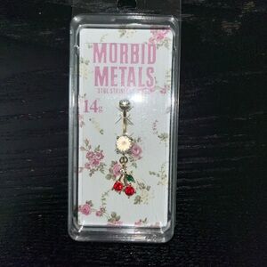 Morbid Metals Cherry Charm Belly Ring